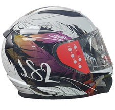 Helmets Rapid II Full Face Motorcycle Helmet Dreamcatcher Chameleon/White LARGE