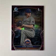 Bowman 2023 Chrome Draft Kade Morris Fuchsia Lunar Refractor /199  #BDC-86 Mets