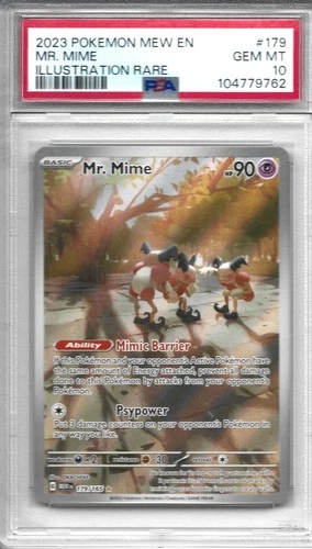 Mr. Mime 179/165 Sv: Scarlet & Violet 151 Illustration Rare PSA 10 Gem Mint