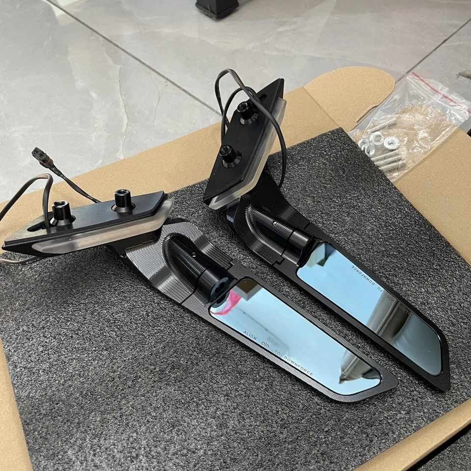 Espejos retrovisores laterales 2025 con kit de señal de giro LED para BMW S1000RR 2019-2025 Foto 2 de 4