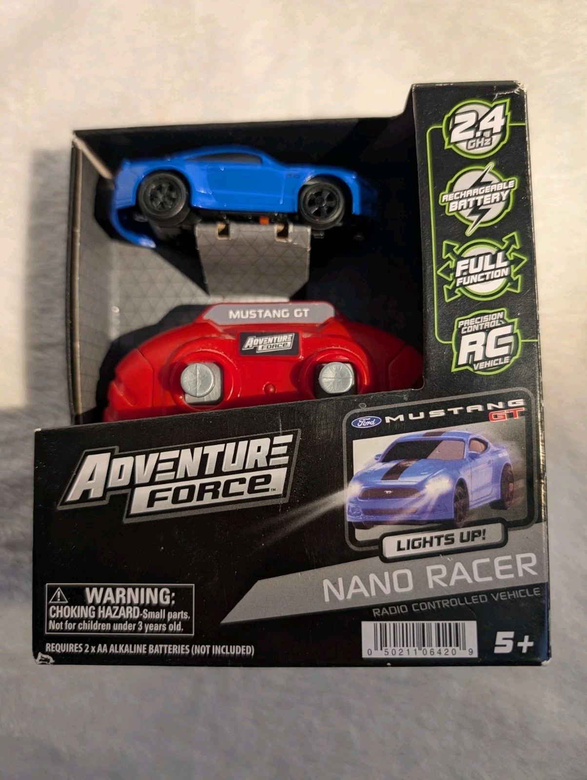 Mustang Blue Adventure Force Radio Control Lights Up Open Bo