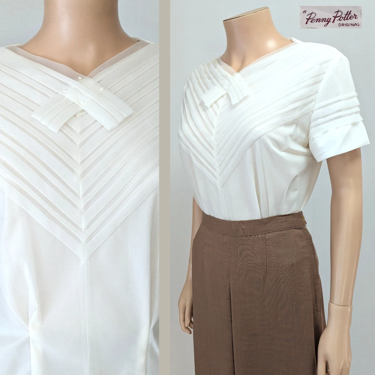 トップス 40-50s vintage silk shirt Original 1950s Vintage Tops for Women for sale | eBay