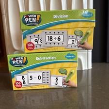 SET OF 2: Power Pen Learning Cards--Division; Subtraction