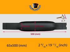 ACCORDION BASS STRAP Black Leather / Velour 500x65 Italy