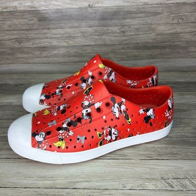 Native Disney Minnie Mouse Jefferson Slip-on Shoe Size Womens 7 Mens 5 Red