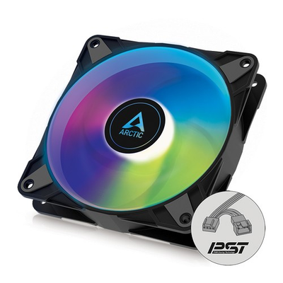 #ad ARCTIC P12 PWM PST A RGB Black 120 mm PWM case fan static pressure PC $17.59