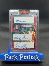 2022-23 LEAF MULTI GRAPHICS RED WAVE BROWN WALKER LEWIS BOUYER HEXA AUTO #2/4