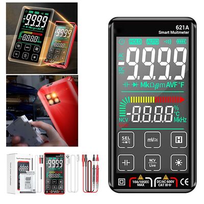 DC/AC 10A Smart Digital Multimeter Multi-meter Tester Touch Screen Rechargeable