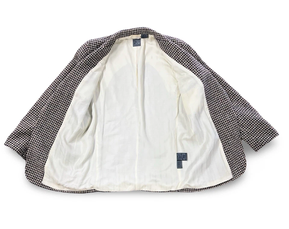 Fitted Blazer Liz Sport by Liz Claiborne Houndstooth Check Vintage 80s Size 2P - Image 2 of 4