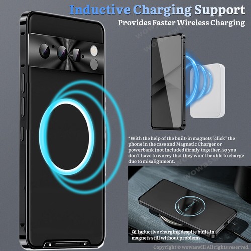 Metal Frame Car Mount Magnetic Case Bumper Matte for Google Pixel - Zdjęcie 4 z 11