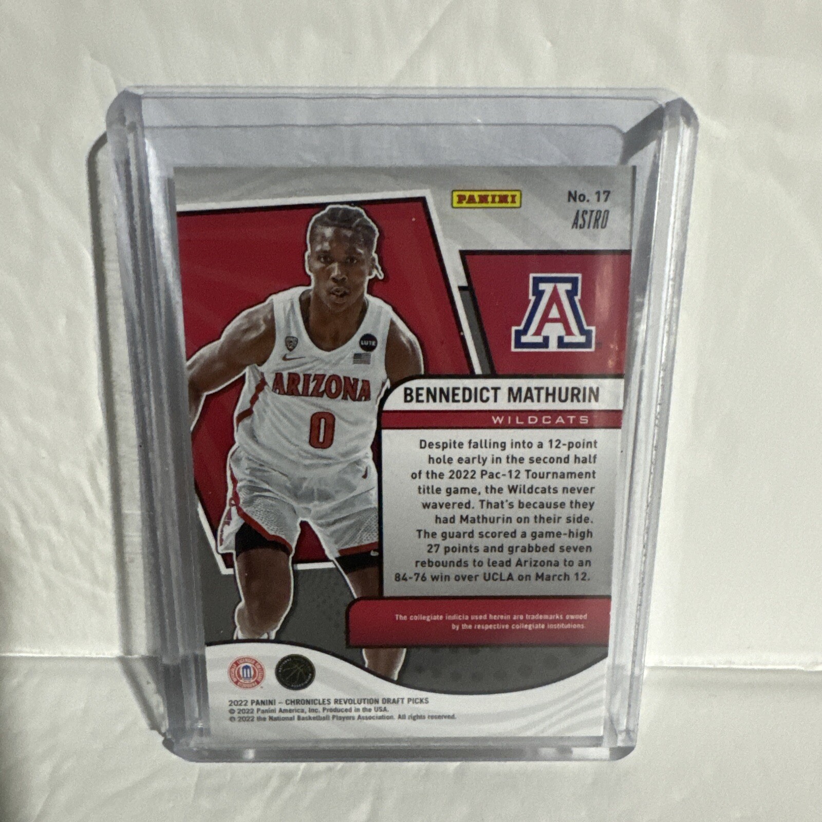 2022 Revolution DP Bennedict Mathurin Astro Parallel Rookie Card-Pacers