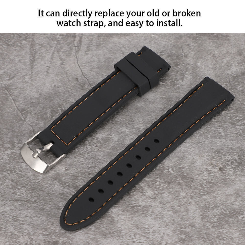 Silicone Watchband Watch Strap Band Adjustable Wristwatch Replacement Part