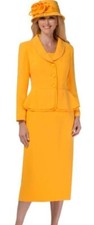 Giovanna 2p Skirt Suit Color Apricot Size 14W