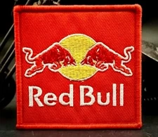RARE RED BULL EMBROIDERED IRON-ON PATCH...VERY COLORFUL...