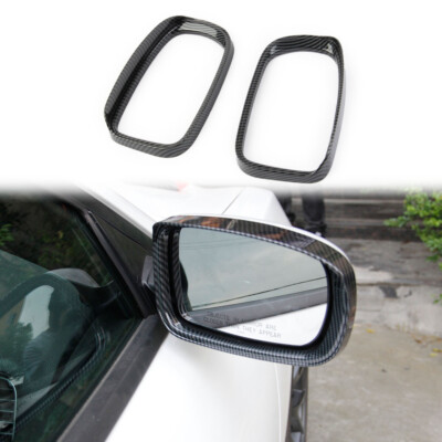 Korlot Gloss Black Carbon Fiber Style Side Mirror Covers For Dodge Charger – Easy Stick-On Install