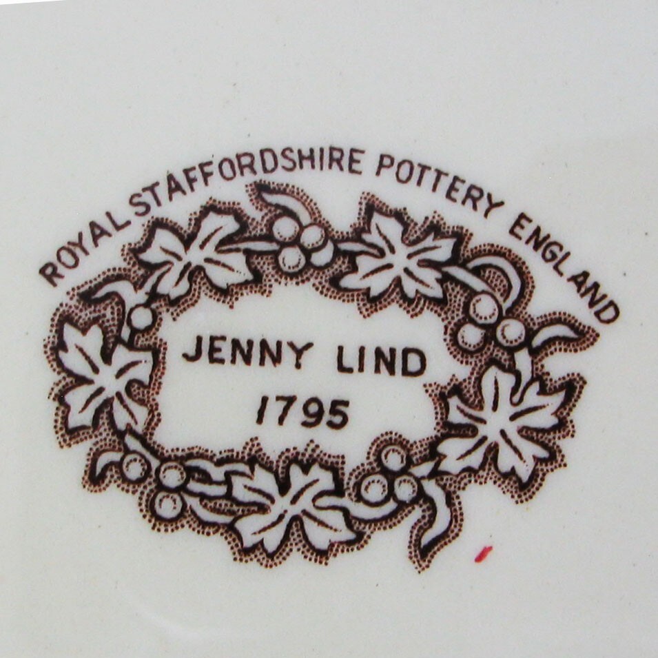Jenny Lind 1795 Royal Staffordshire Pottery England, Brown 10