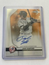 2020 Bowman Sterling Prospect ORANGE Refractor /75 Jake Sanford #BSPA-JS Auto