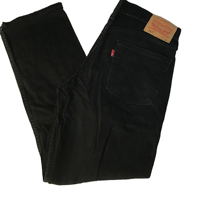 Levis 514 Straight Fit Denim Black Jeans Mens Size 32X30 CA00342