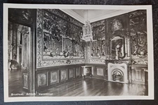 vtg postcard Bruchsal Schloss Vorzimmer Burg Castle interior RPPC Germany