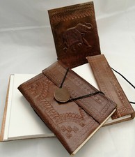 Leder Skizzen Buch Tagebuch Mittelalter Motiv sortiert 12,5 x 9 x 2,5 cm Block  