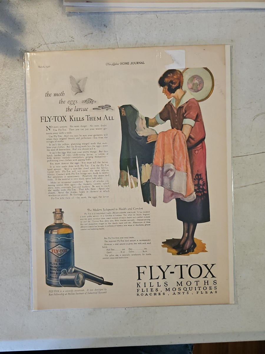 Vintage 1926 FLY-TOX Insecticide Bug Fly Spray Joseph Chenoweth