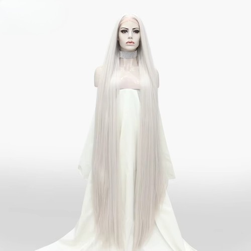 60 Inch Synthetic Lace Front Wig Super Long Straight Hair Cosplay Wigs for Women - Picture 10 of 14