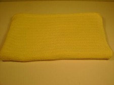 VTG Yellow Baby Blanket Waffle Weave Thermal Receiving Swaddling 100 Cotton USA
