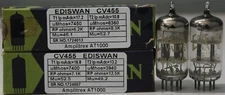 CV455 ECC81 Ediswan NOS NIB "O" Getter made in England Amplitrex tested 1MP