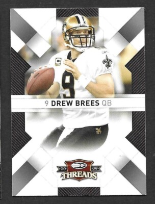 2009 Donruss Threads #62 Drew Brees New Orleans Saints HOF