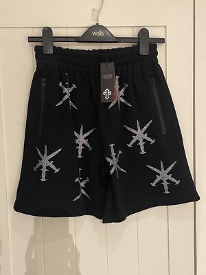 Unknown London black rhinestone crystal shorts size xs new | eBay UK