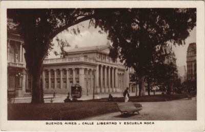 Postcard AK ARGENTINA Buenos Aires Calle Libertad Y Escuela Roca (1057881)