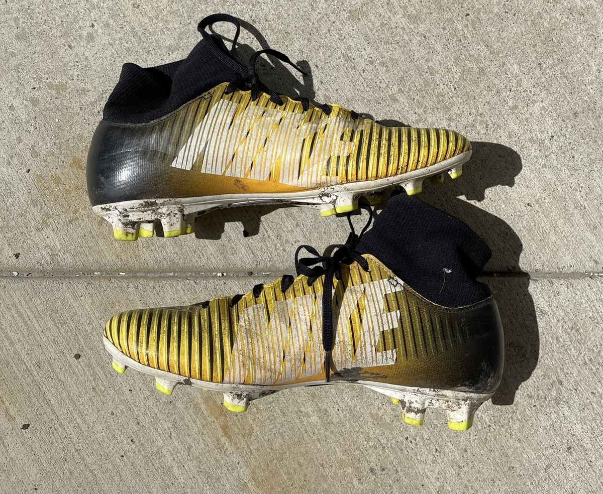 Women Nike Mercurial Cleats 6.5 Yellow Black