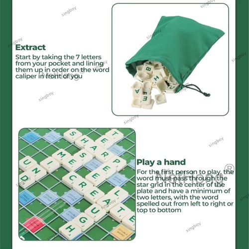 New & Sealed Original Scrabble Board Game Travel Family Kids Educational Toys - Picture 10 of 12