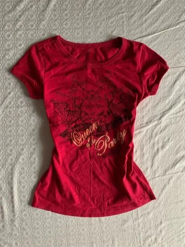 American Vintage bedruckte T-Shirts Damen Punk Kurzarm T-Shirts weibliche Subkultur - Bild 26 von 37