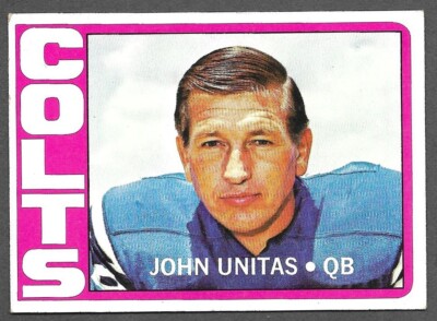 1972 Topps #165 Johnny Unitas Colts Louisville NO CREASES AMAZING VG-EX