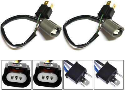 Conversion Wire Seal Beam H6054 to 9008 H13 Two Harness Head Light Bulb Adapter