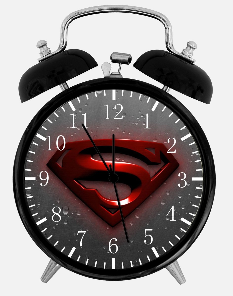 Superman Super Man Alarm Desk Clock 3.75