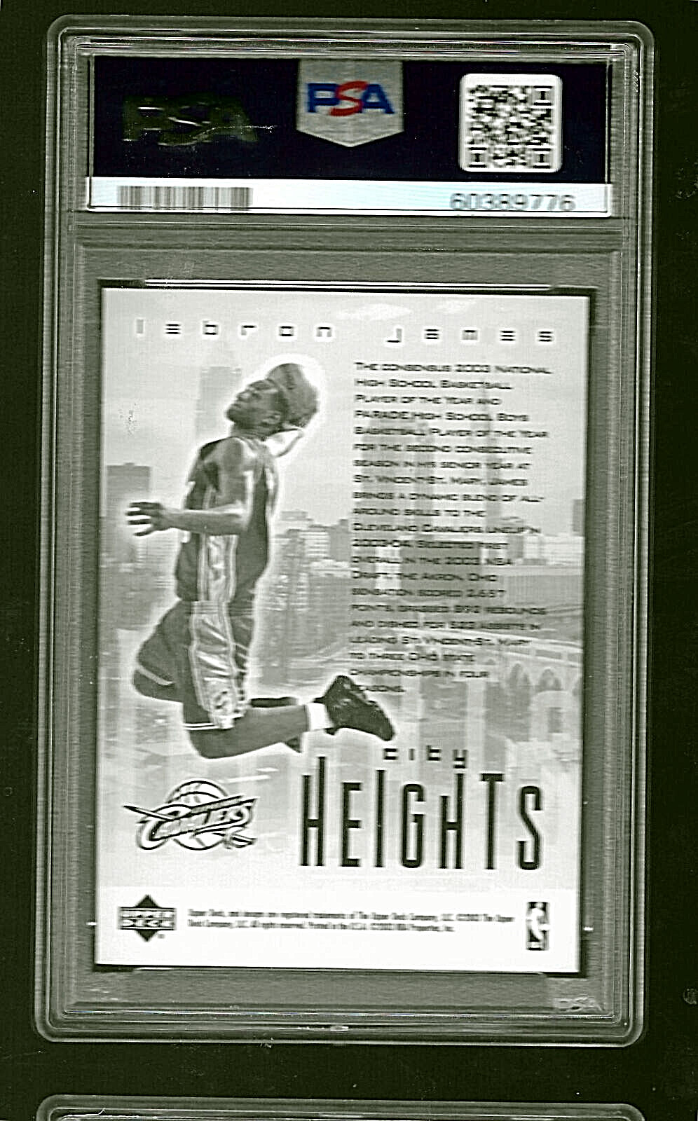 2003 UPPER DECK BASKETBALL CARD LEBRON JAMES RC PSA 10 REDEMPTION SPECIAL NBA view 4