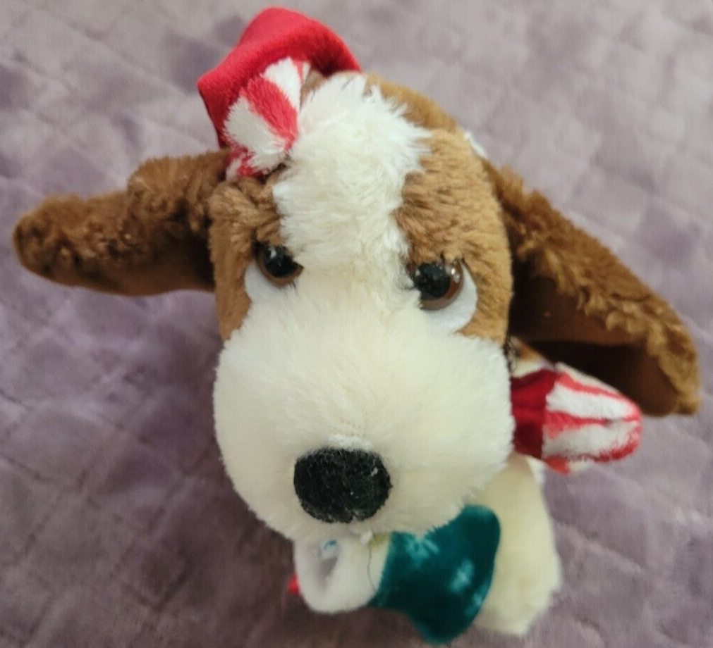 Walmart inch Christmas Puppy Dog Stocking Scarf Hat Stuffed Animal Plush  Toy