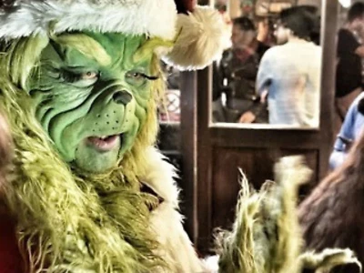Máscara protésica The Grouch espuma facial completa látex significa 1 aparato FX sin pintar - Imagen 1 de 4