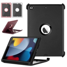 For iPad 9th 8th 7th Gen Case Shockproof Heavy Duty Stand Cover Screen Protector