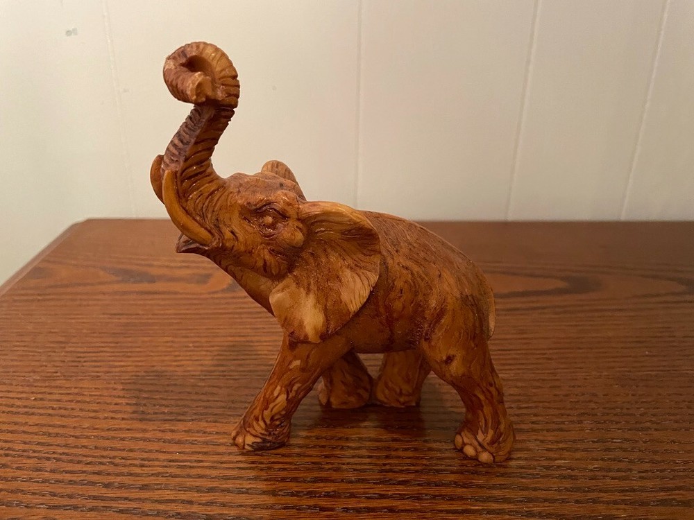 Collectible  Elephant Figurines Brown Ceramic