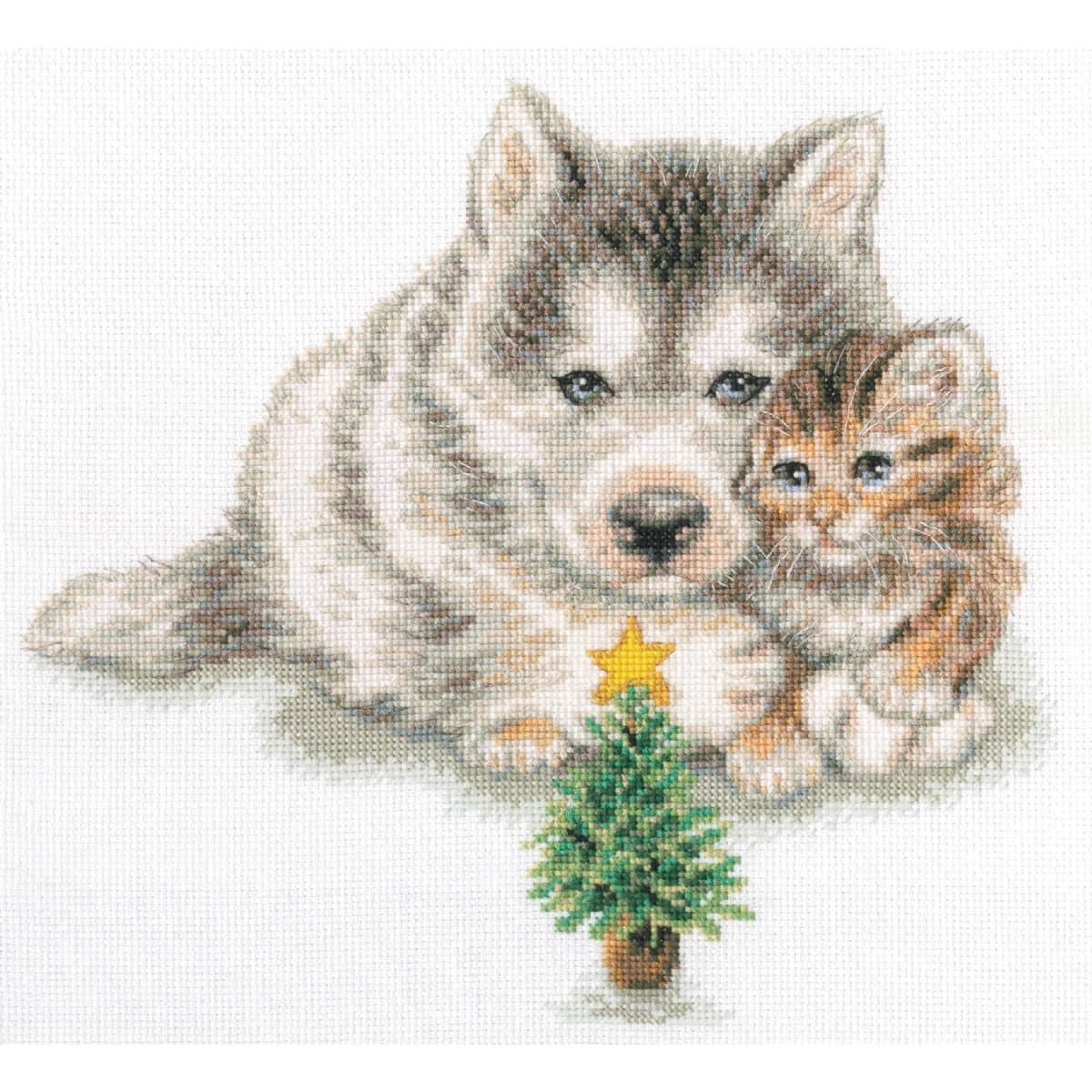 RTO counted cross stitch kit ""Good friends"", 24x22cm, DIY