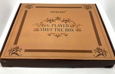 NICECHO 1-6 Players SHUT THE BOX Dice Game Wooden Board Table Strategy Game