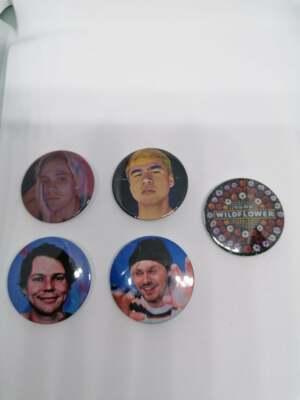 5 Seconds of Summer Wildflower Pin Badge 45mm Boy Band 5sos