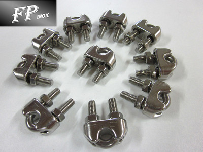 Serre Cable Plat 2 Boulons ACIER ( LOT DE 10 ) Diamètre Fil 2 Mm Ref A00702X10 - Foto 8