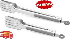 Pinzas para barbacoa de acero inoxidable 304 de alta calidad, resistentes y anti