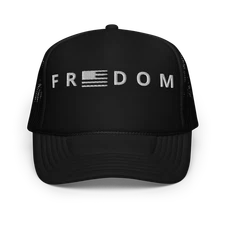OFFICIAL Charlie Kirk Embroidered FREEDOM FLAG LOGO Tribute Hat MAGA Cap BLACK
