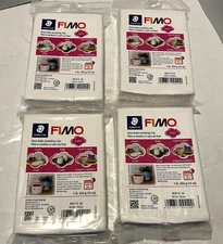 Four Packages of Large FIMO Professional Soft Polymer Clay 1 lb. White 