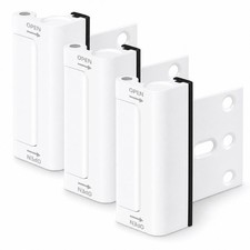 Door Reinforcement Lock Home Security, Toddler Child Proof 3 Pack, White